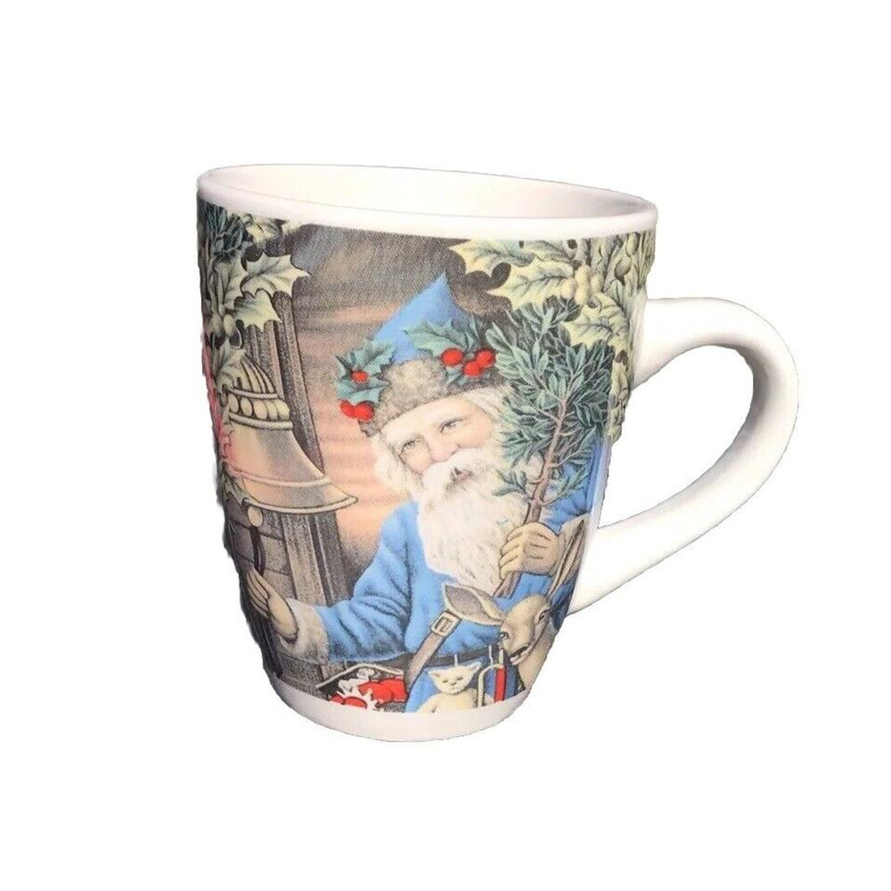 ND Exclusive Santa Claus Christmas Holiday Mug 14 oz. 3 1/2" X 4 1/4" USED
